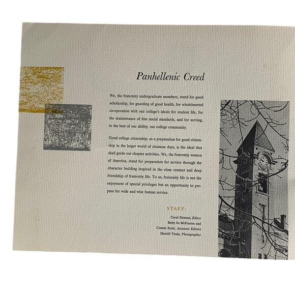 Vintage 1960s Indiana University "Introducing Sorority Life" Book for Students - Picture 3 of 7